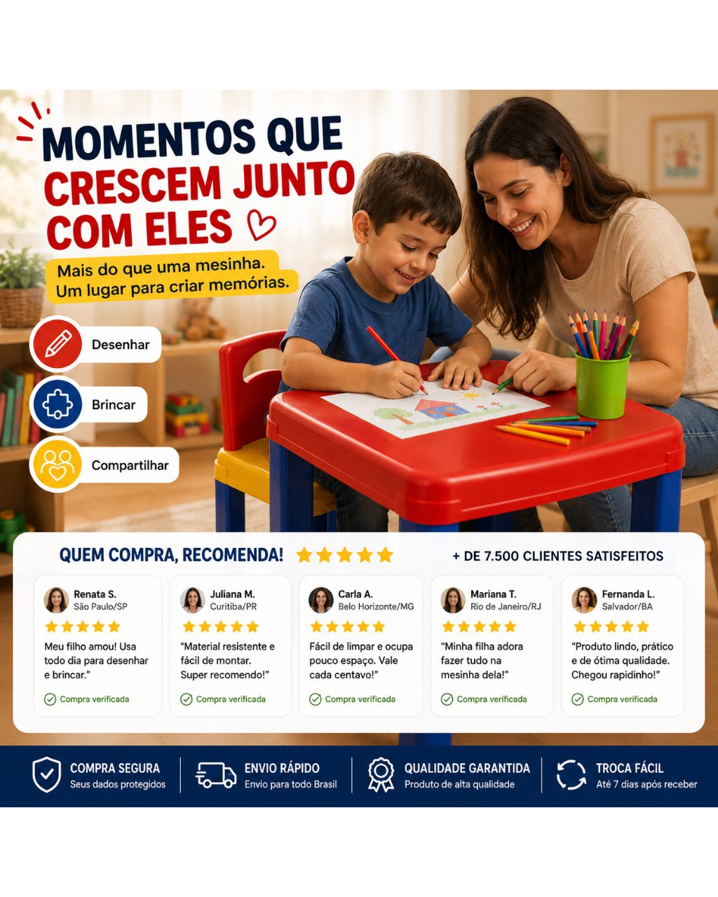 Mesinha Infantil com Cadeira Didática, foto 5