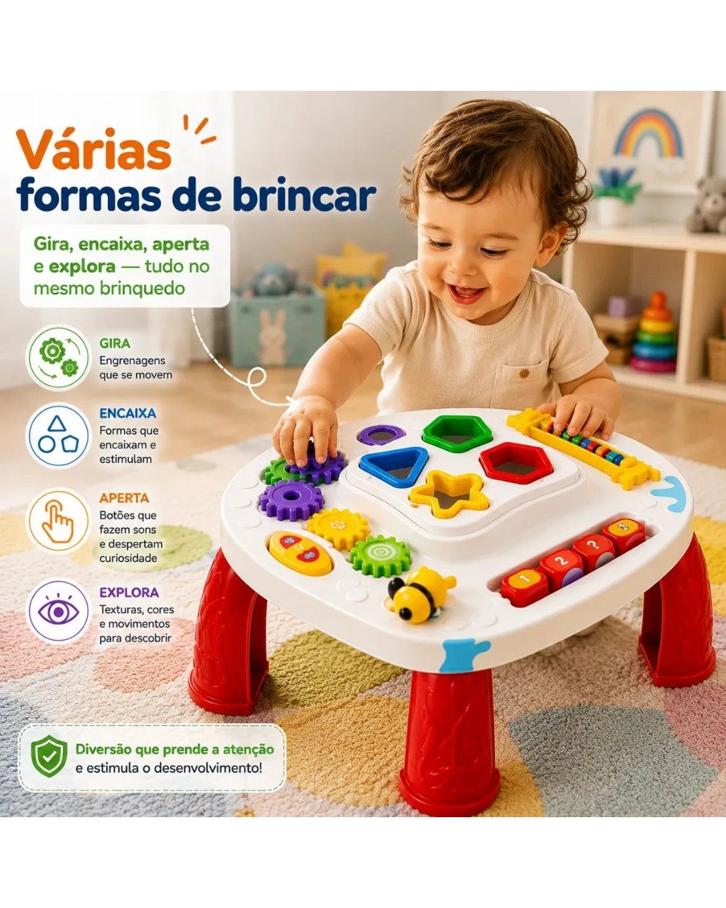Mesa Didática Sensorial Primeira Infantilância, foto 2