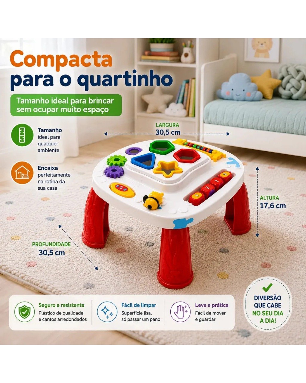 Mesa Didática Sensorial Primeira Infantilância, foto 3