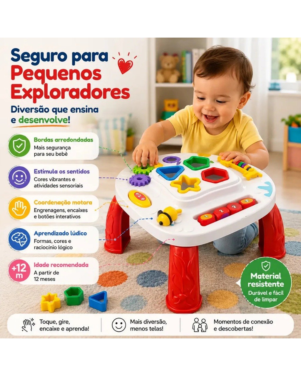 Mesa Didática Sensorial Primeira Infantilância, foto 5