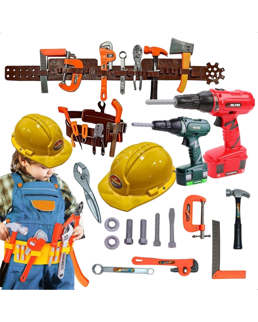 Kit Ferramentas Infantil com Furadeira e Parafusadeira