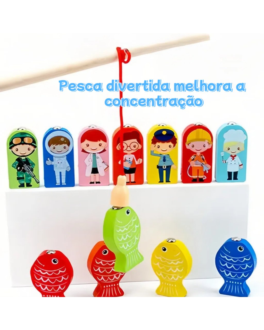 Quebra-Cabeça Montessori de Madeira com Pesca Magnética, foto 7
