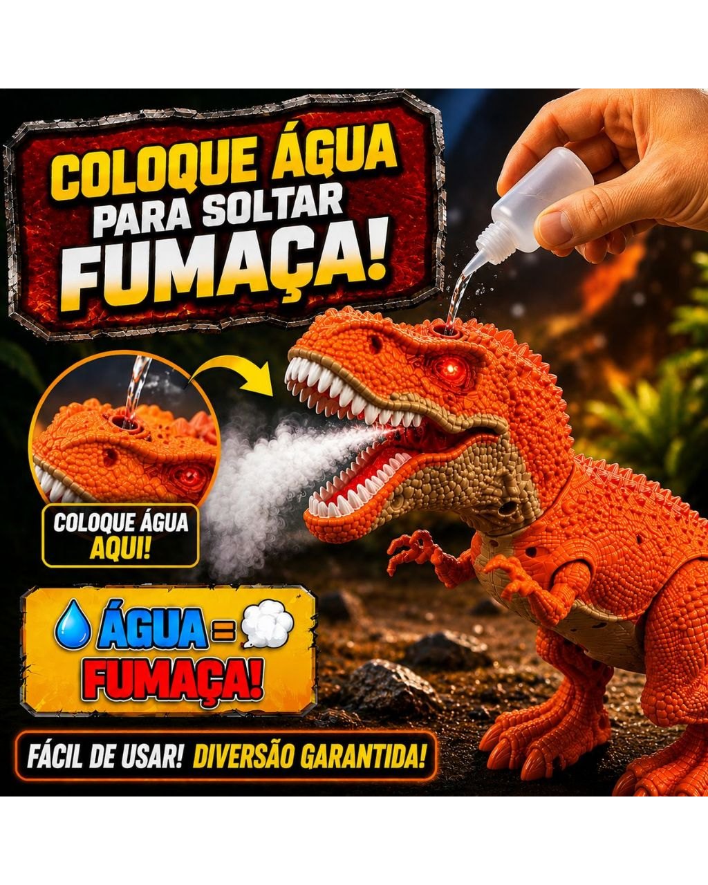 Dinossauro Rex que Solta Fumaça e Anda, foto 4