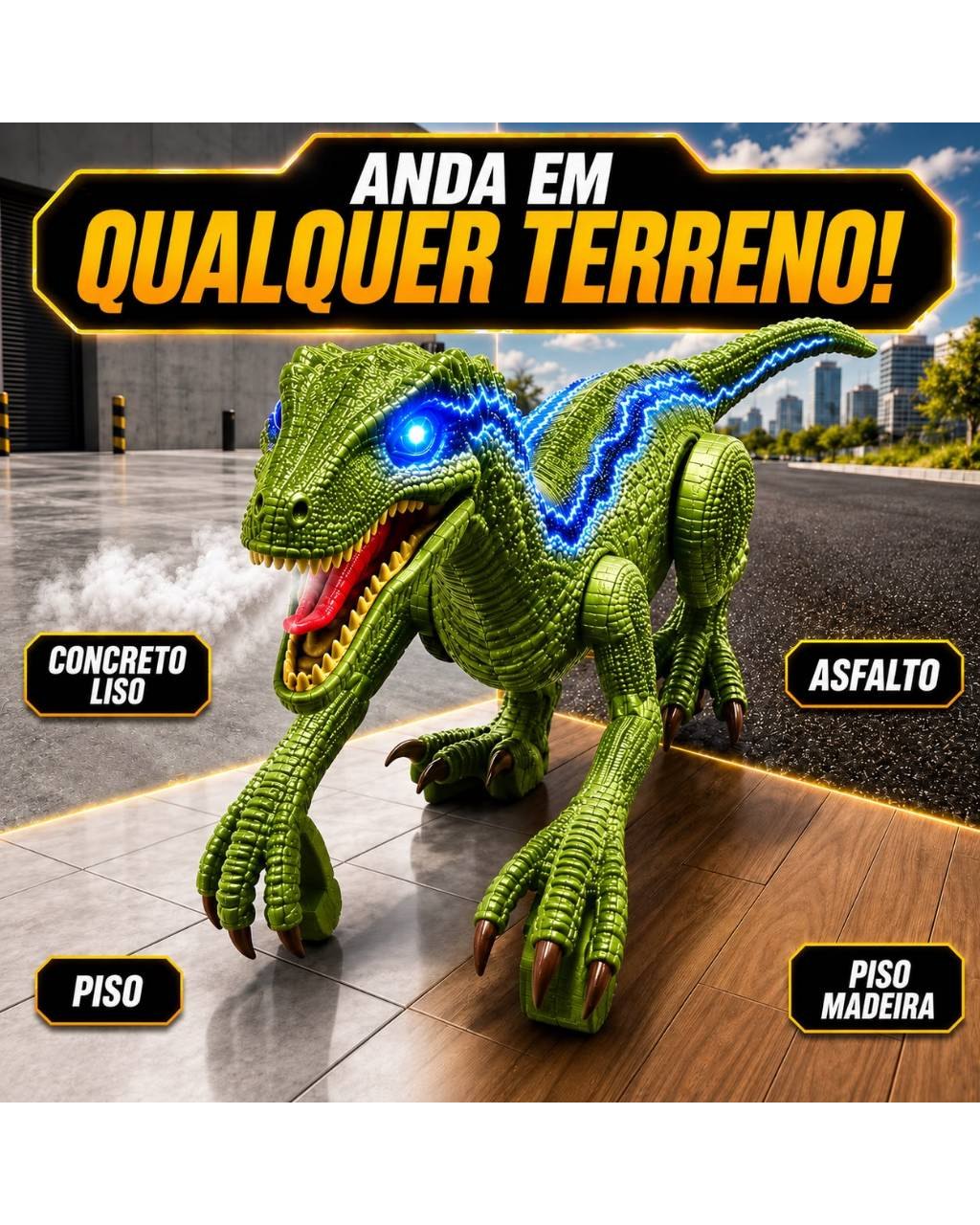 Dinossauro de Controle Remoto com Som e Luz, foto 6