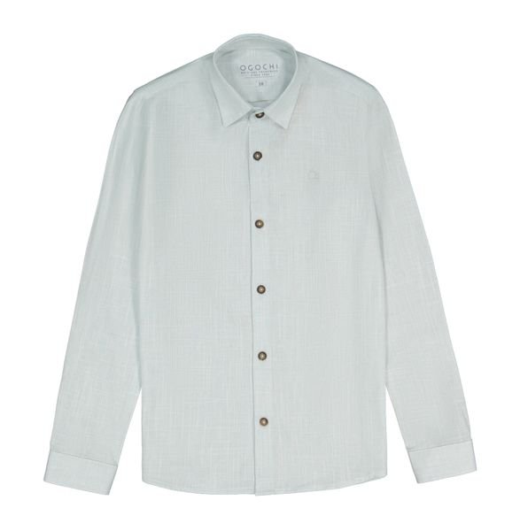 Camisa Social Ogochi Manga Longa - Verde Claro
