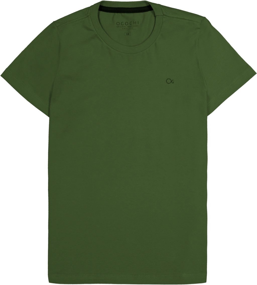 Camiseta Ogochi Manga Curta Essencial - Verde Musgo