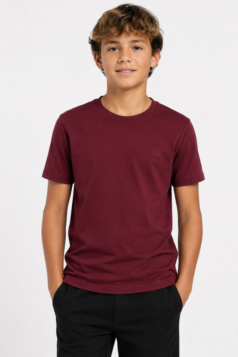 Camiseta Ogochi Manga Curta Essencial - Vinho
