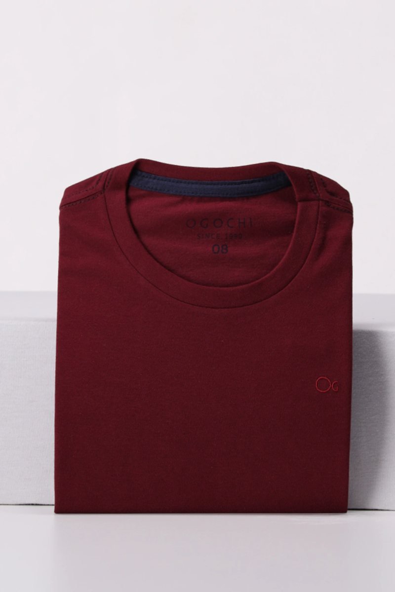 Camiseta Ogochi Manga Curta Essencial - Vinho, foto 4