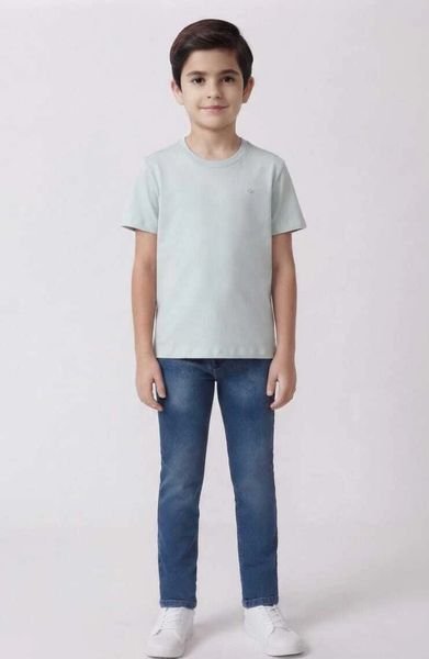 Camiseta Ogochi Manga Curta Essencial - Verde água claro