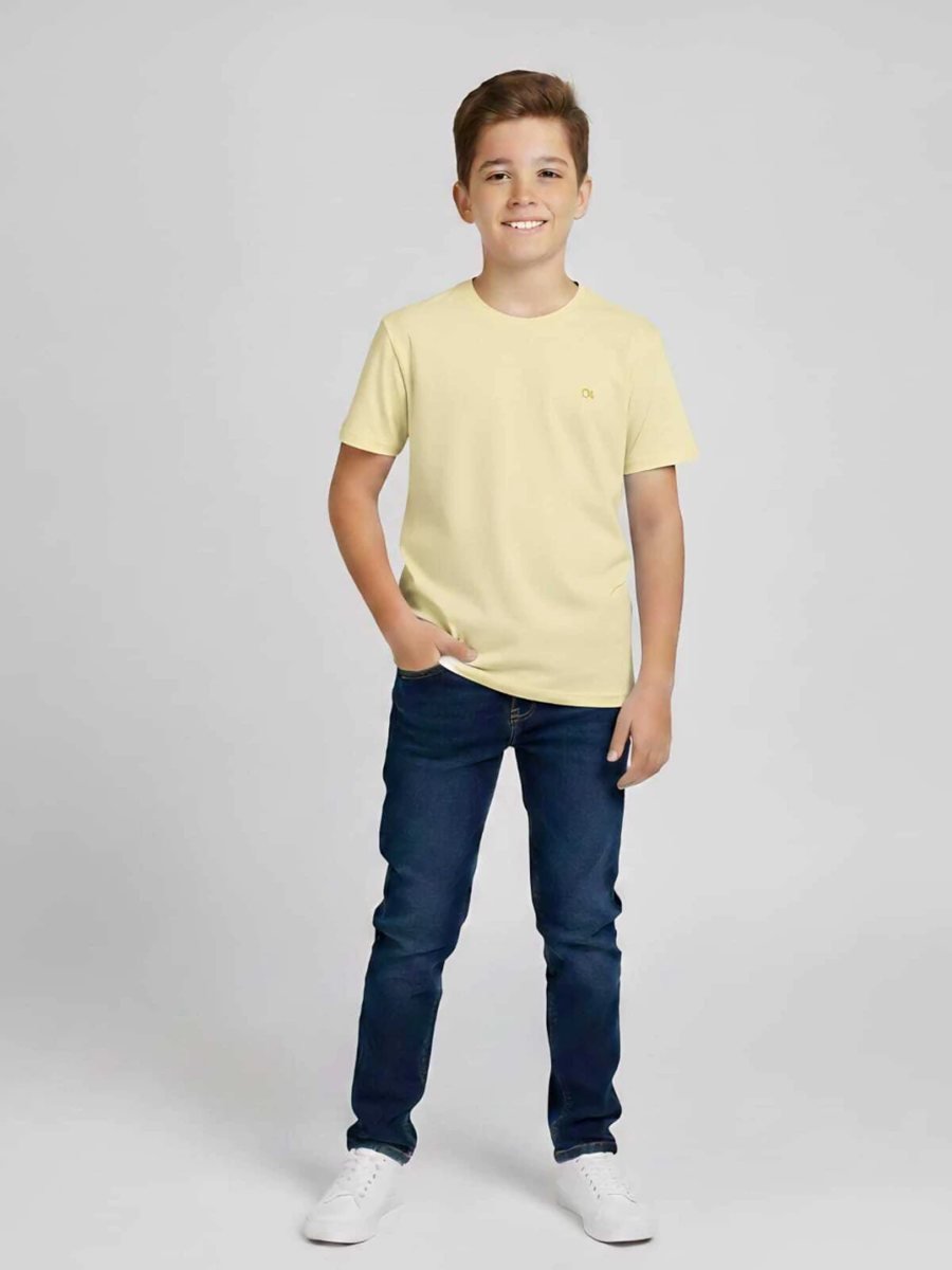 Camiseta Ogochi Manga Curta Essencial - Amarelo
