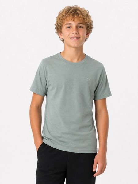 Camiseta Ogochi Manga Curta Essencial - Verde Salvia