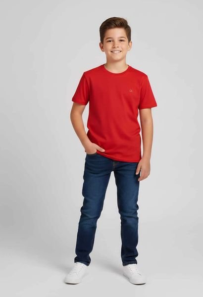 Camiseta Ogochi Manga Curta Essencial - Vermelho