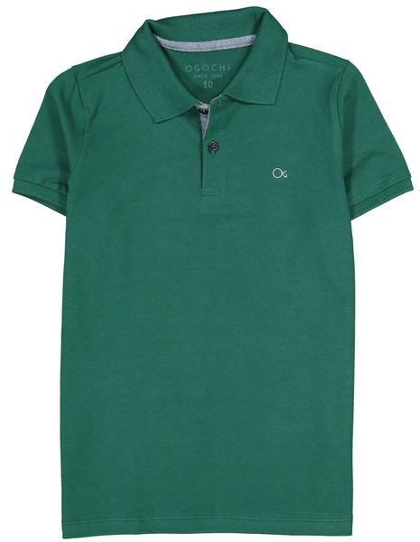 Camiseta Polo Ogochi Manga Curta - Verde Bandeira