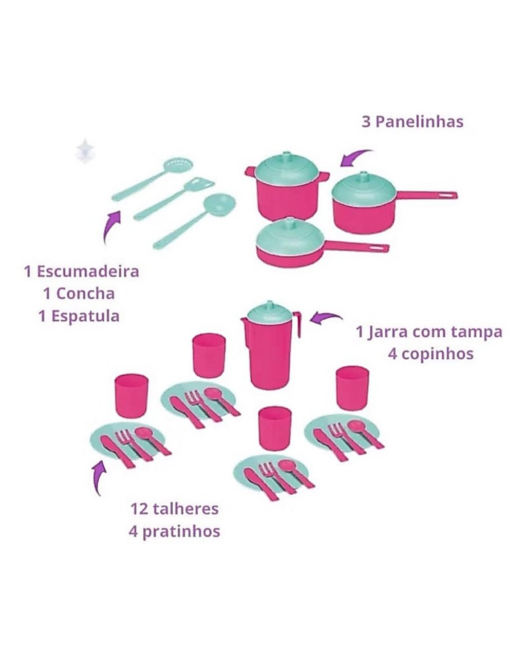 Cesta Leva Papinha com Panelinhas - 28 Peças, foto 2