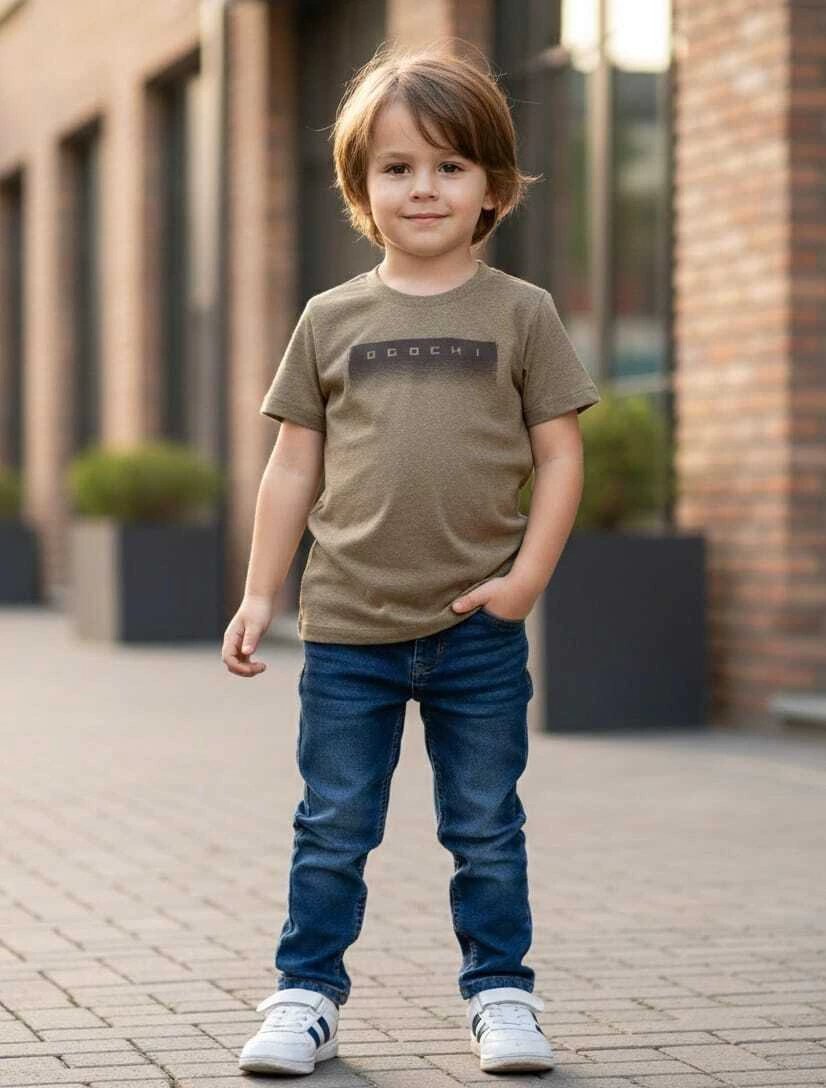 Camiseta Ogochi Infantil Manga Curta Concept Marrom, foto 3