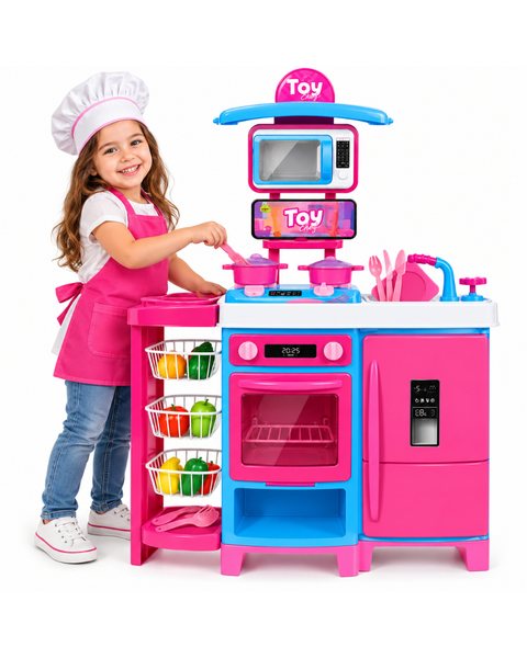 Cozinha Infantil Grande com Fogãozinho e Acessórios