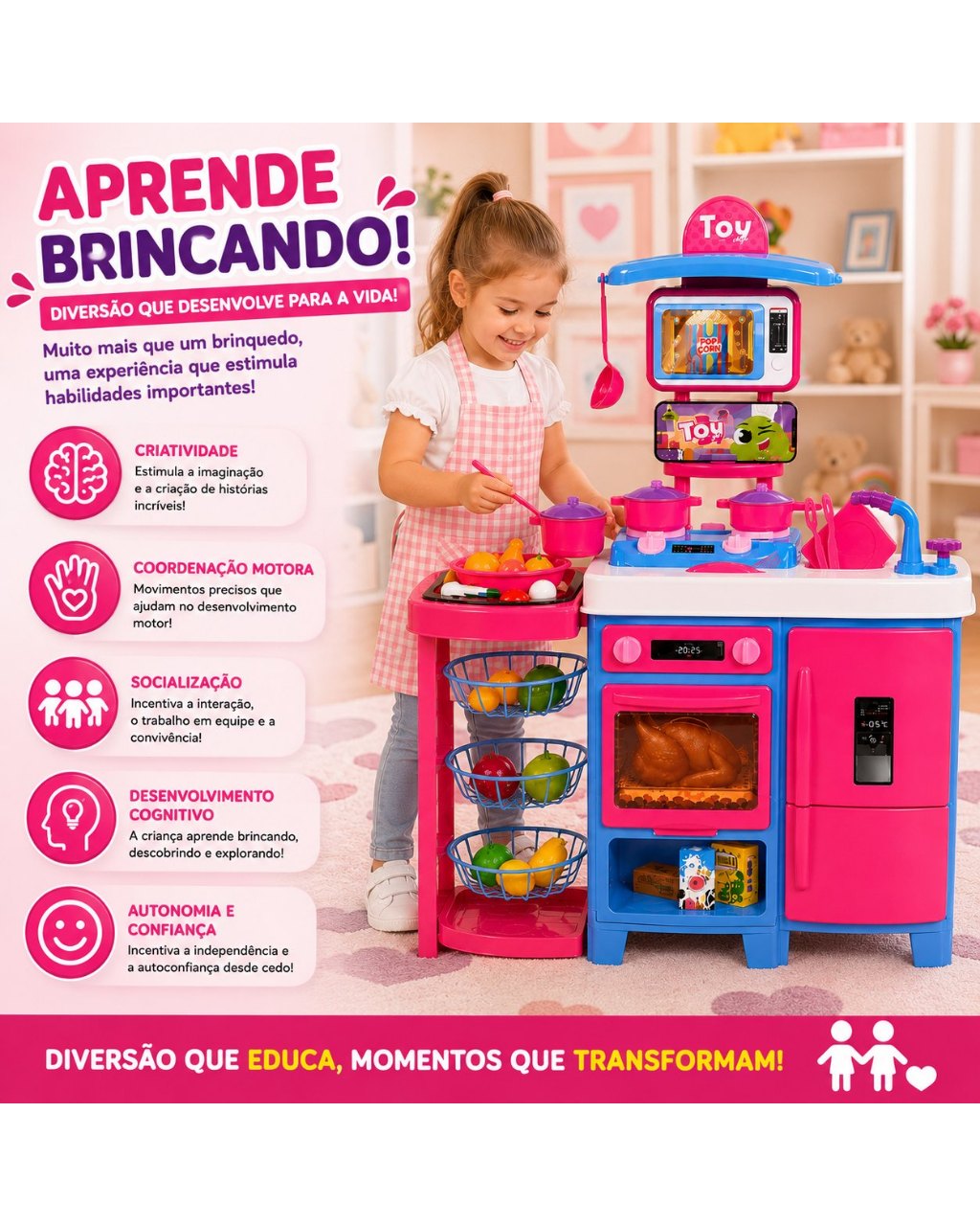 Cozinha Infantil Grande com Fogãozinho e Acessórios, foto 7