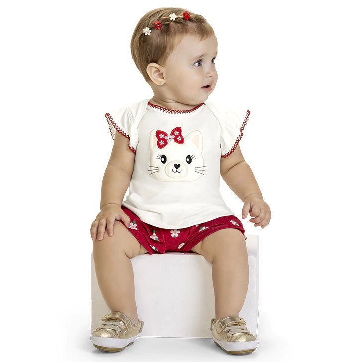 Conjunto Kyly Blusa e Shorts Saruel Baby