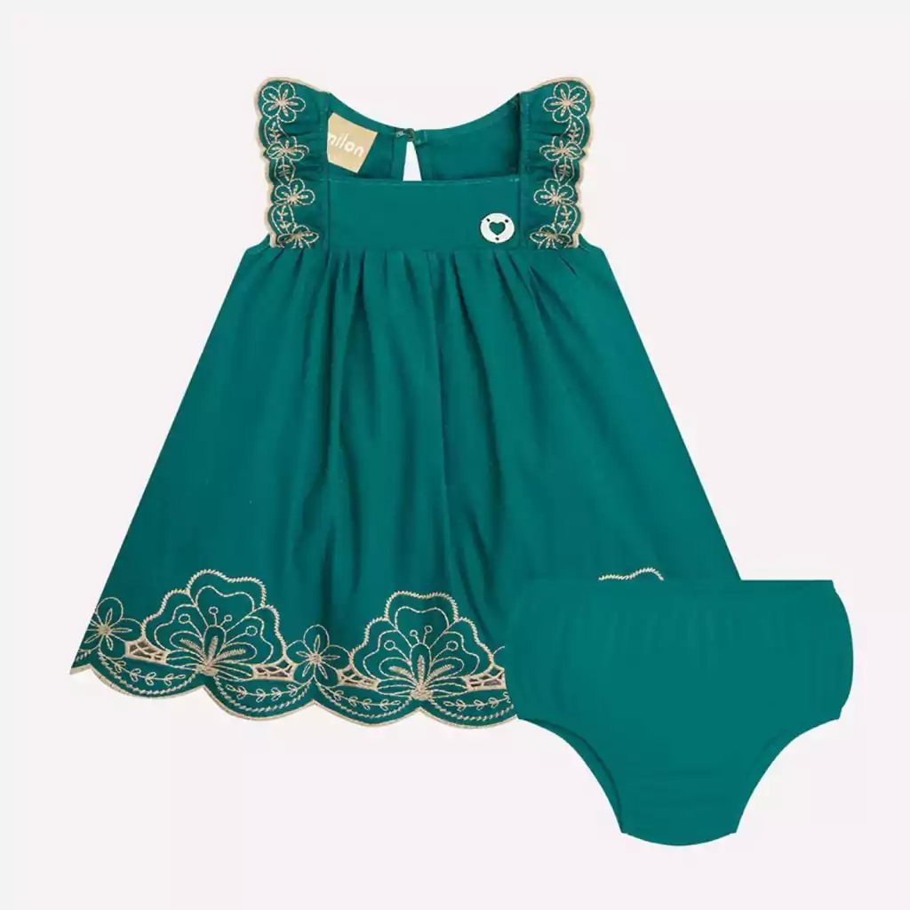 Vestido Milon com Calcinha Tapa Fralda Baby, foto 5