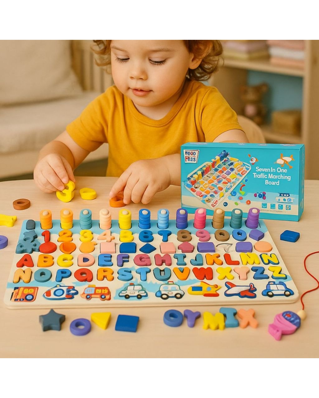 Tabuleiro Montessori Pescaria, Números e Letras - 133 Peças, foto 2