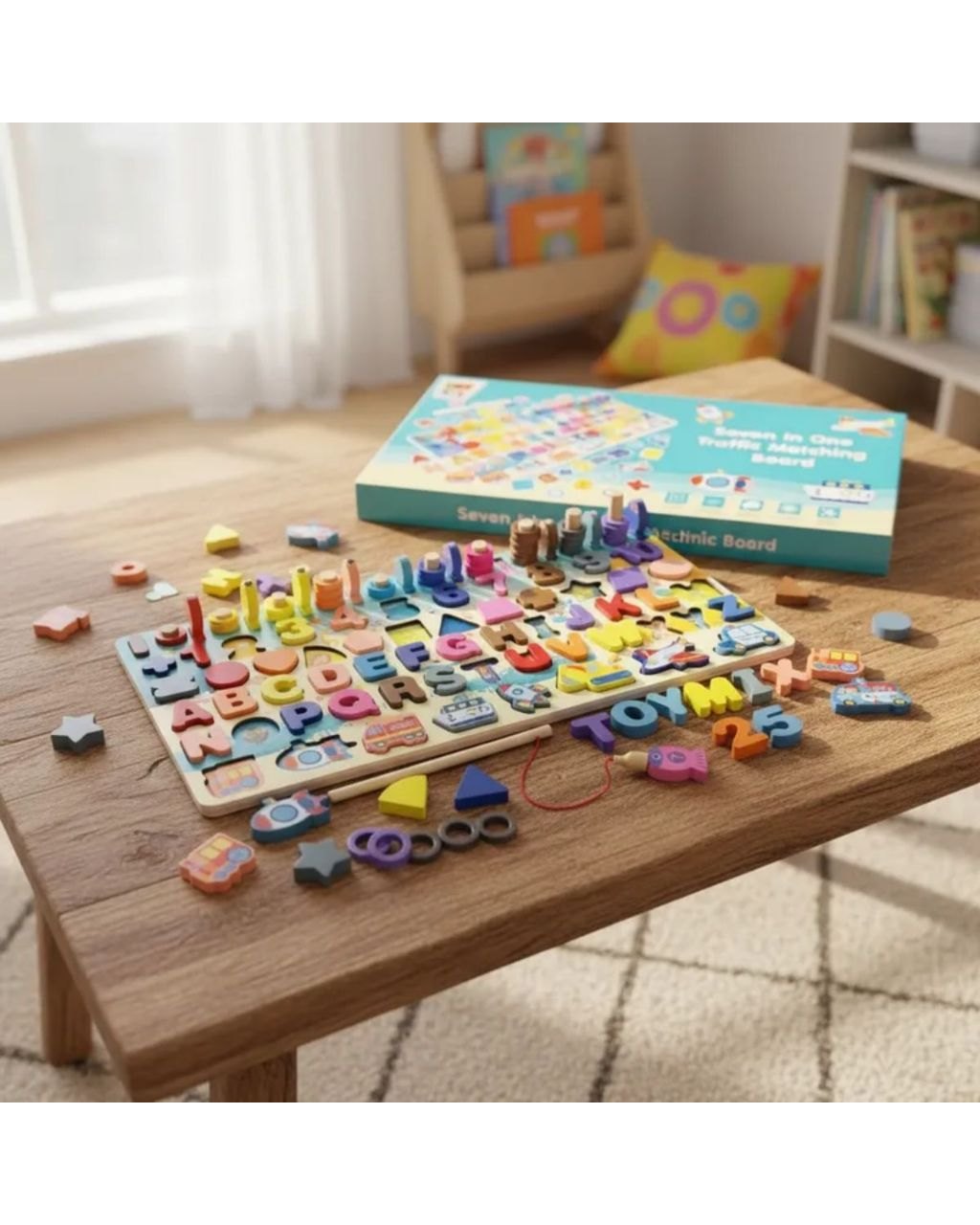 Tabuleiro Montessori Pescaria, Números e Letras - 133 Peças, foto 3