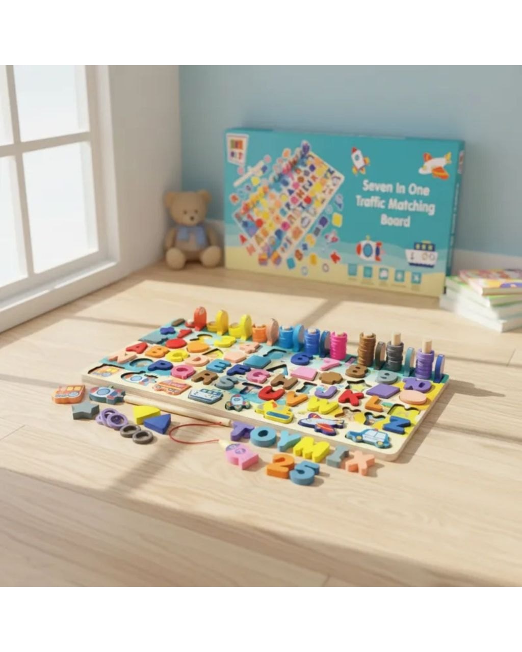 Tabuleiro Montessori Pescaria, Números e Letras - 133 Peças, foto 4