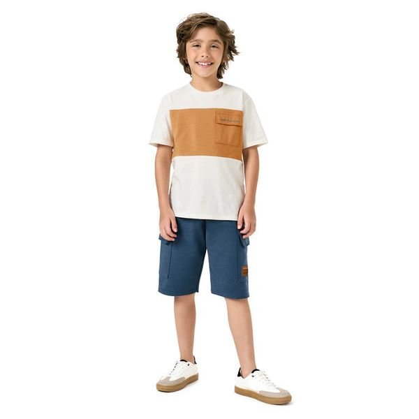 Conjunto Infantil Menino Lettering Kyly - Mesclado Marrom