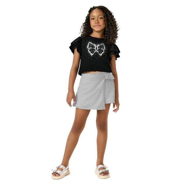 Conjunto Infantil Menina Borboleta Kyly - Preto