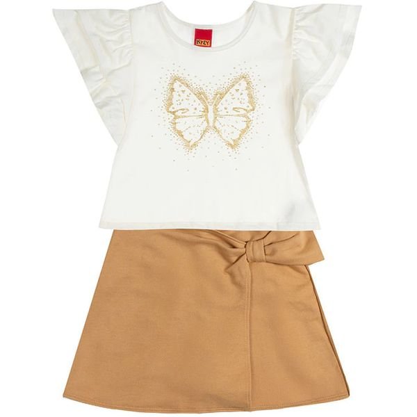 Conjunto Infantil Menina Borboleta Kyly - Bege