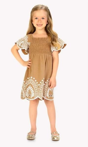 Vestido Infantil Menina Estampa Milon