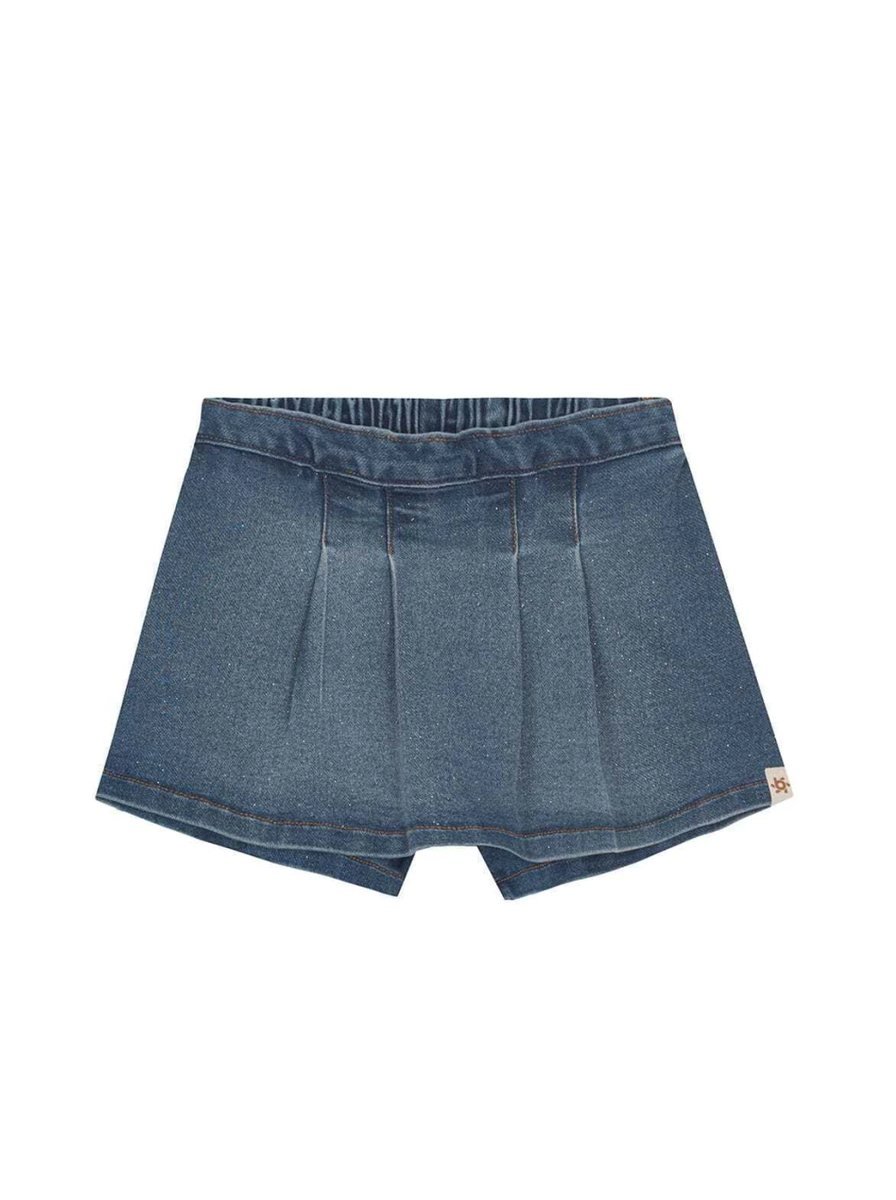 Shorts saia infantil menina em jeans Brandili, foto 2