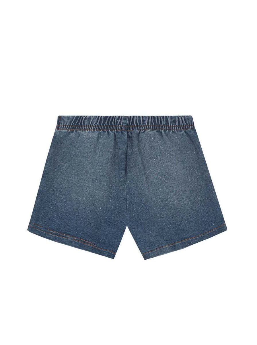 Shorts saia infantil menina em jeans Brandili, foto 3