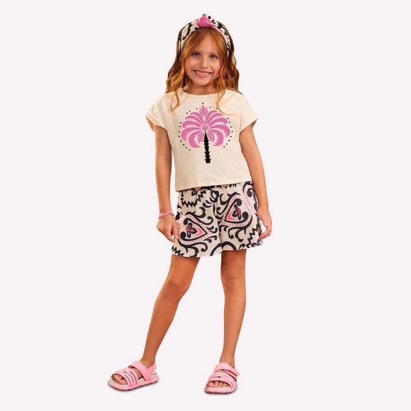 Conjunto Infantil Menina Estampa Nanai