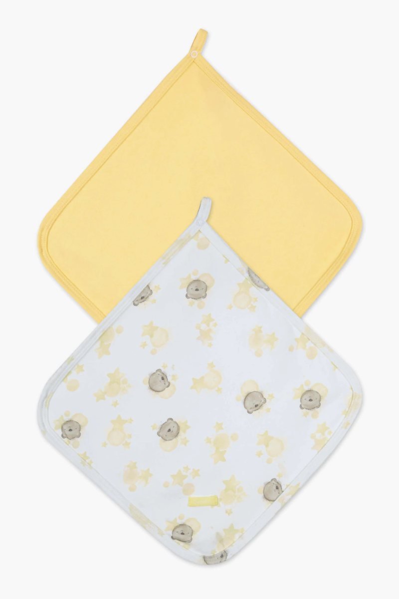 Kit paninhos de boca ursinho para bebê com 2 unidades - Dedeka - Amarelo