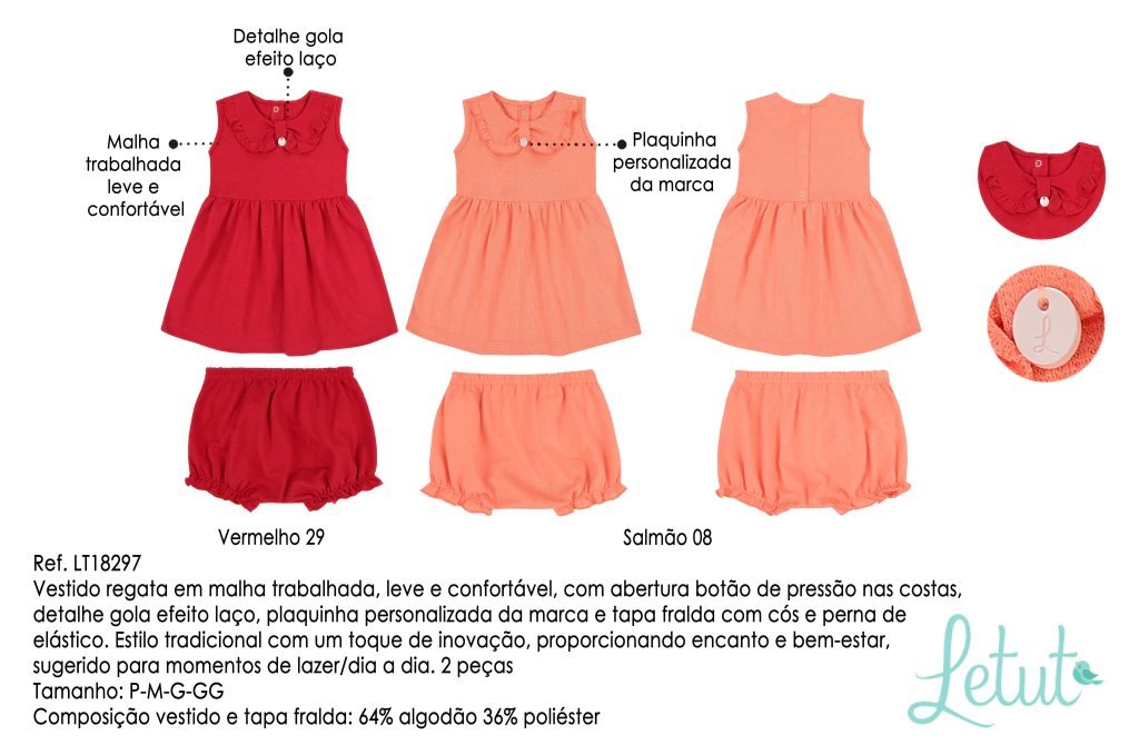 Vestido Letut Vermelho Laço, foto 5