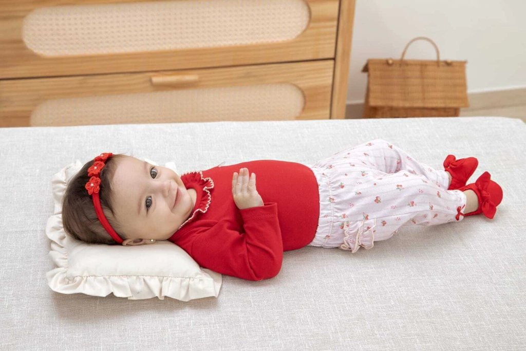 Conjunto Baby Frutas Feminino Longo Letut - Vermelho