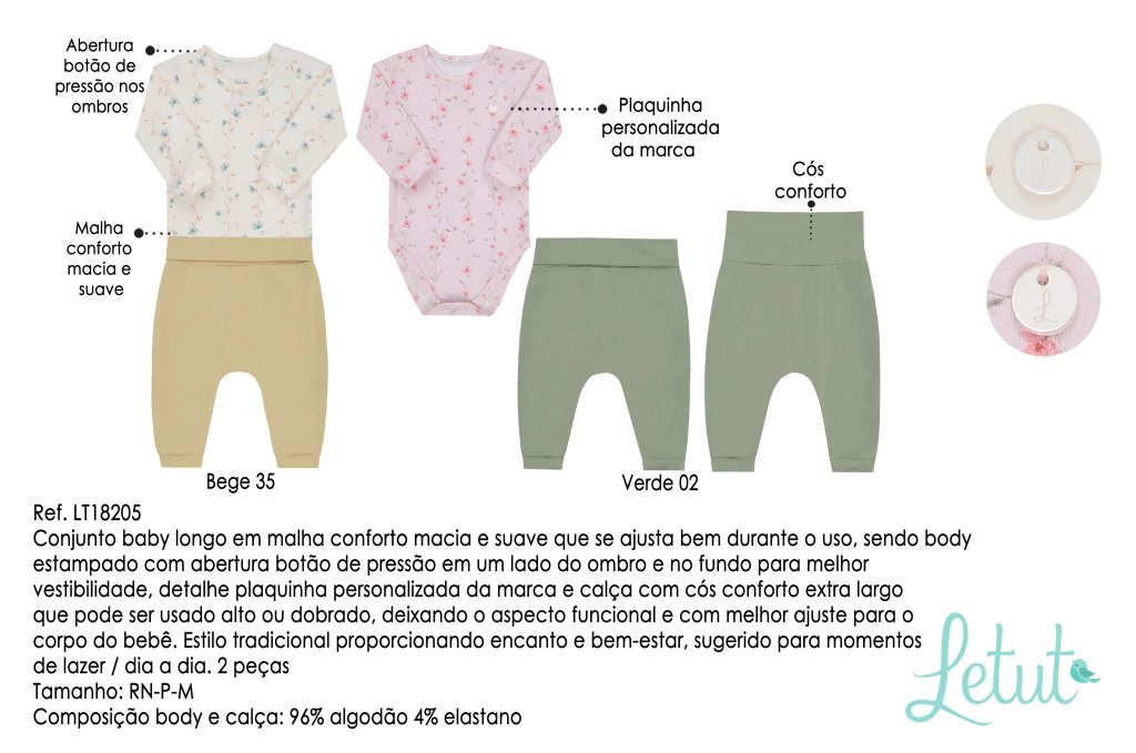 Conjunto Letut Body e Calça Feminino, foto 4