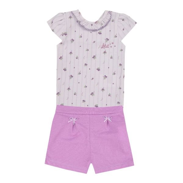 Conjunto Baby Frutas Feminino Curto Letut - Roxo