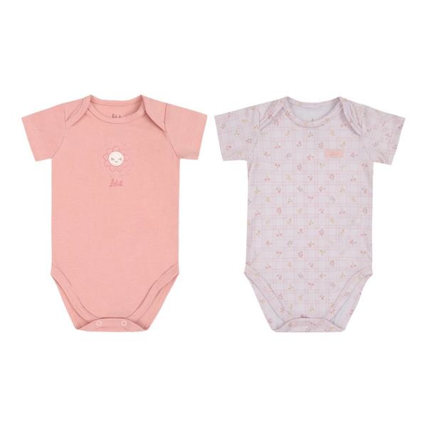 Kit Body Letut 2 Peças Menina, Menino, Neutro - Rosa