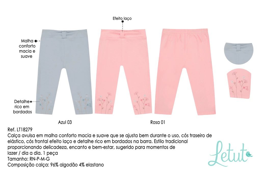 Calça Letut Feminina Baby Meia Estação, foto 3