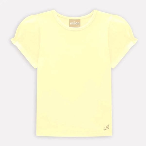 Blusa Infantil Menina Lisa Milon - Cor Amarelo Manteiga