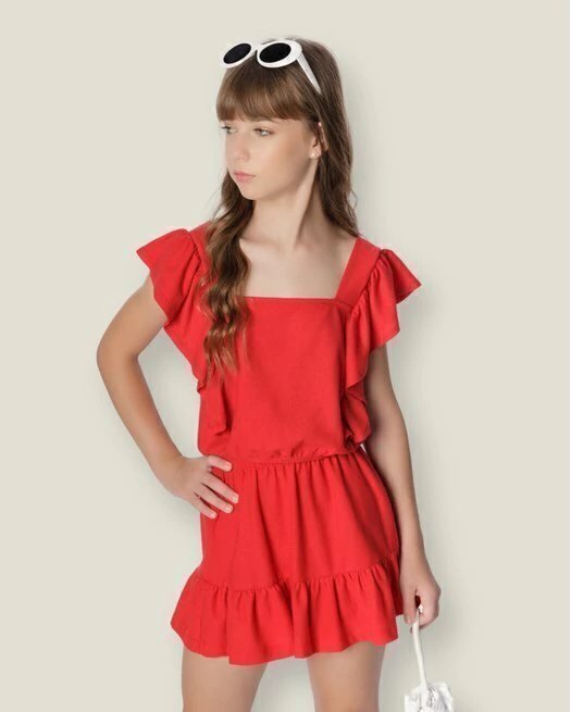 Conjunto Blusa e Saia de Babados - Menina, foto 2