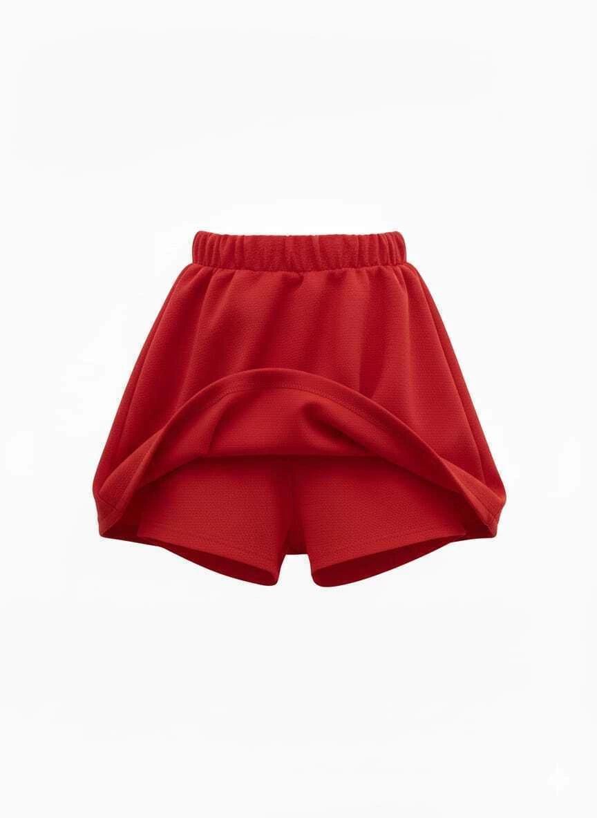 Conjunto Dente DE Leão Feminino Blusa e Short Saia Vermelho, foto 5