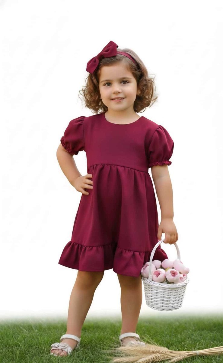 Vestido Infantil Encanto Marsala, foto 2
