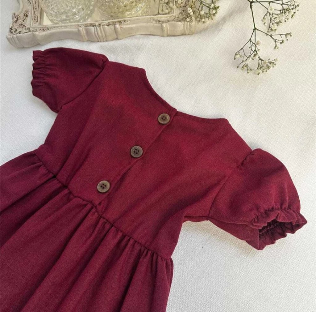 Vestido Infantil Encanto Marsala, foto 5