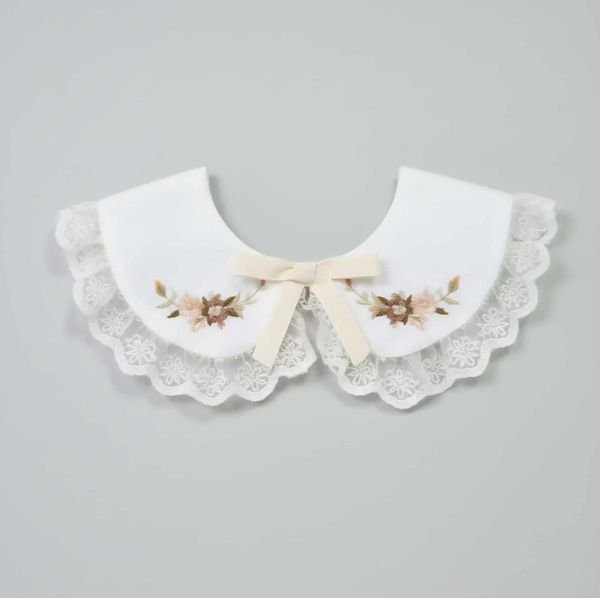 Gola Infantil Linho -encanto Bordada MOM - Off white