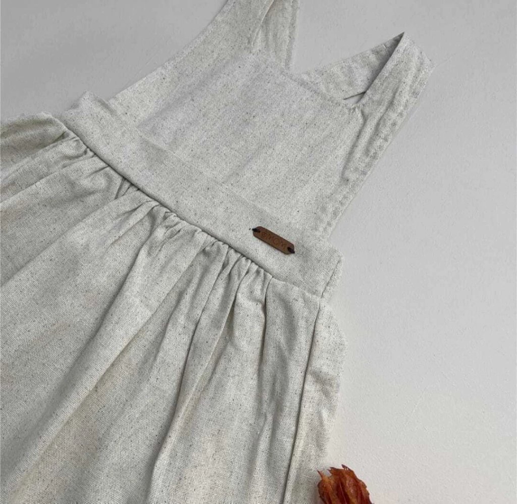 Vestido Jardineira Salopete Renovo Natural MOM, foto 4