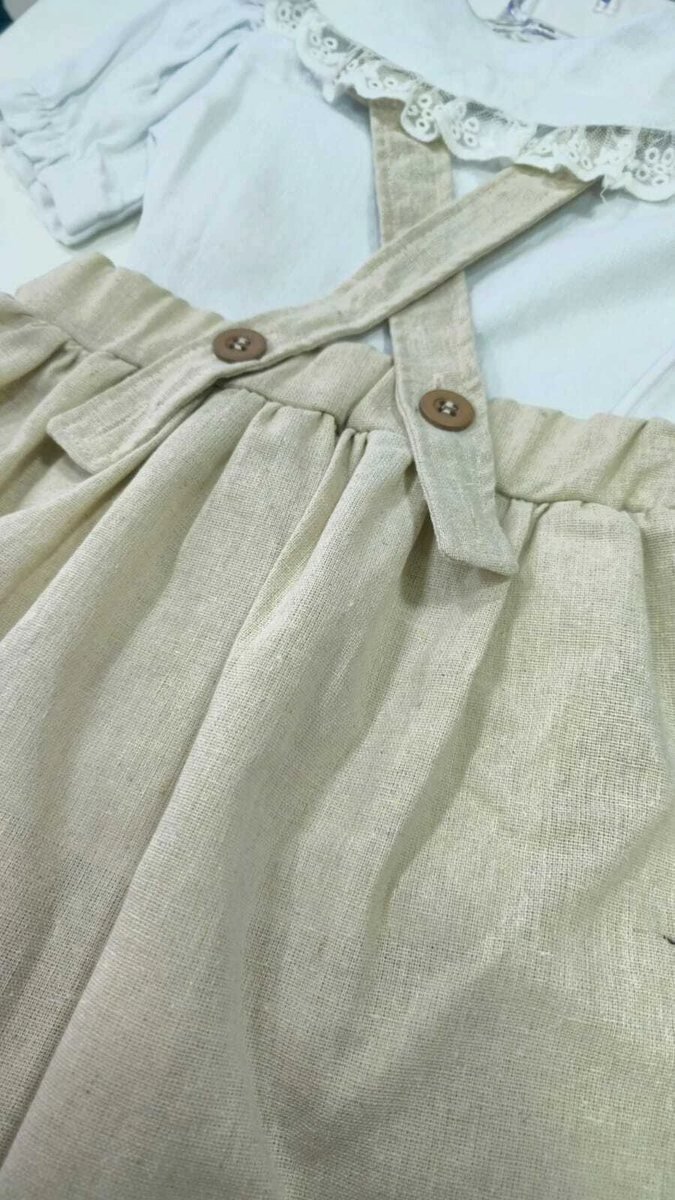 Vestido Jardineira Salopete Renovo Natural MOM, foto 5