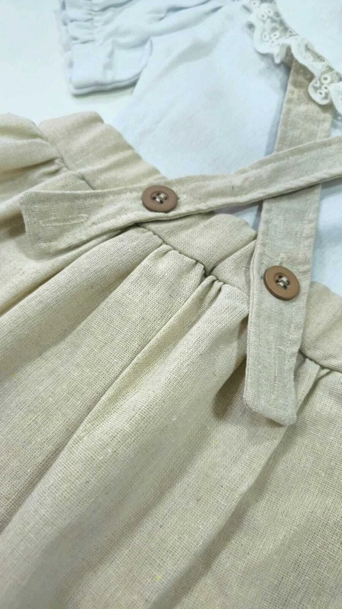 Vestido Jardineira Salopete Renovo Natural MOM, foto 6