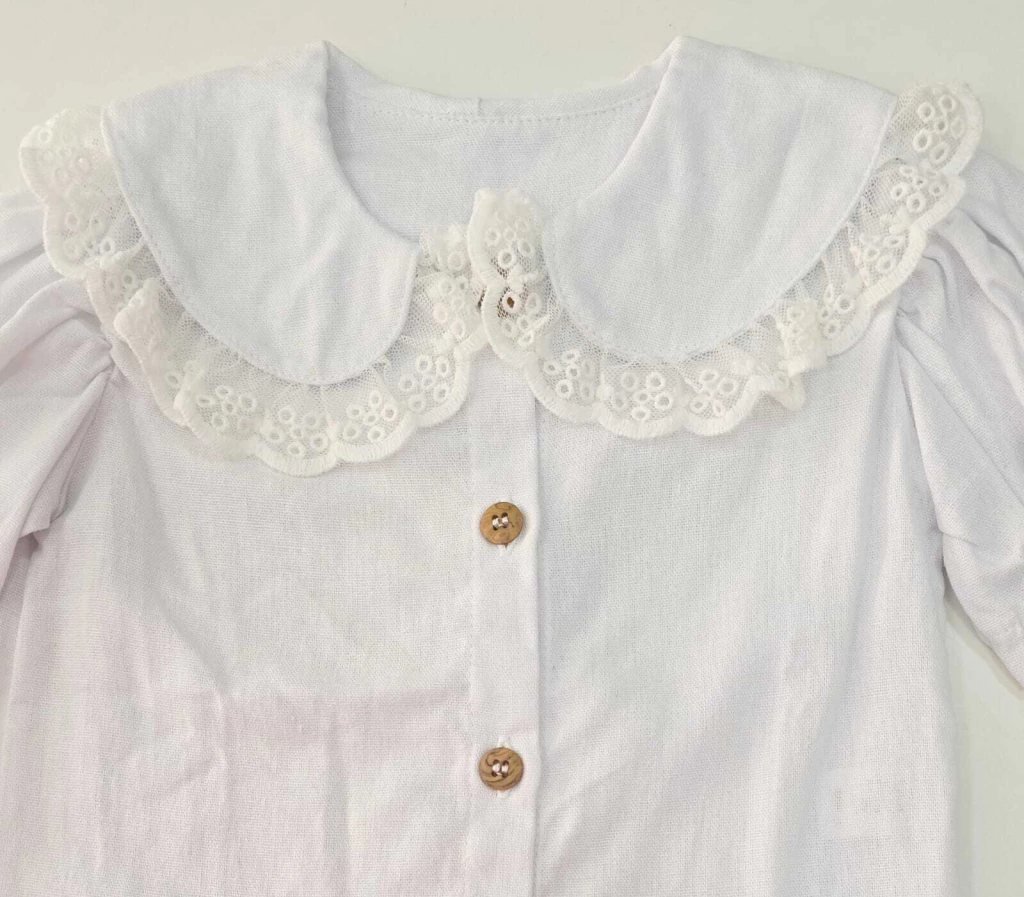 Camisa Flor do Campo Infantil Menina com Gola em Linho, foto 3